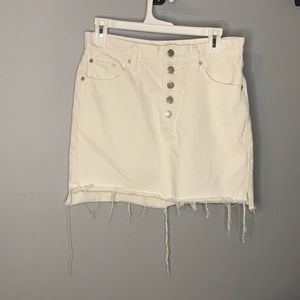 Lucky Brand Frayed Jean Skirt